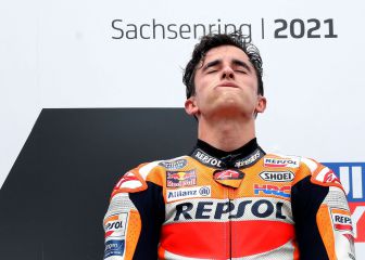 Espectacular salto de Marc Márquez antes de viajar a Assen