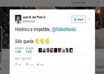 Del Potro se rinde a Rafa Nadal