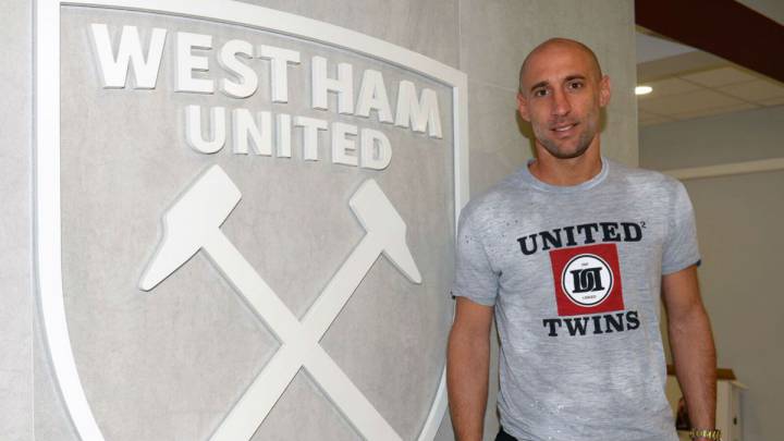 Zabaleta se entrena por primera vez con el West Ham