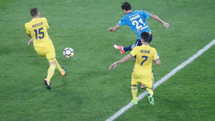 Imagen del partido de Premier rusa entre el Zenit y el Rostov.