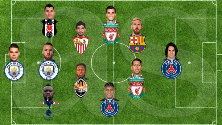 El once ideal americano de la fase de grupos de Champions
