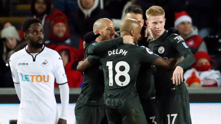 Swansea 0-4 Manchester City: resumen, goles y resultados