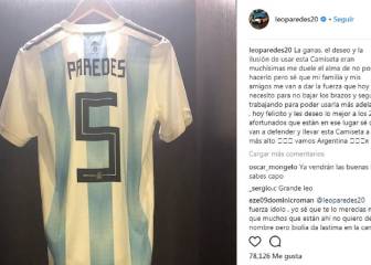 Leandro Paredes sobre quedar afuera: