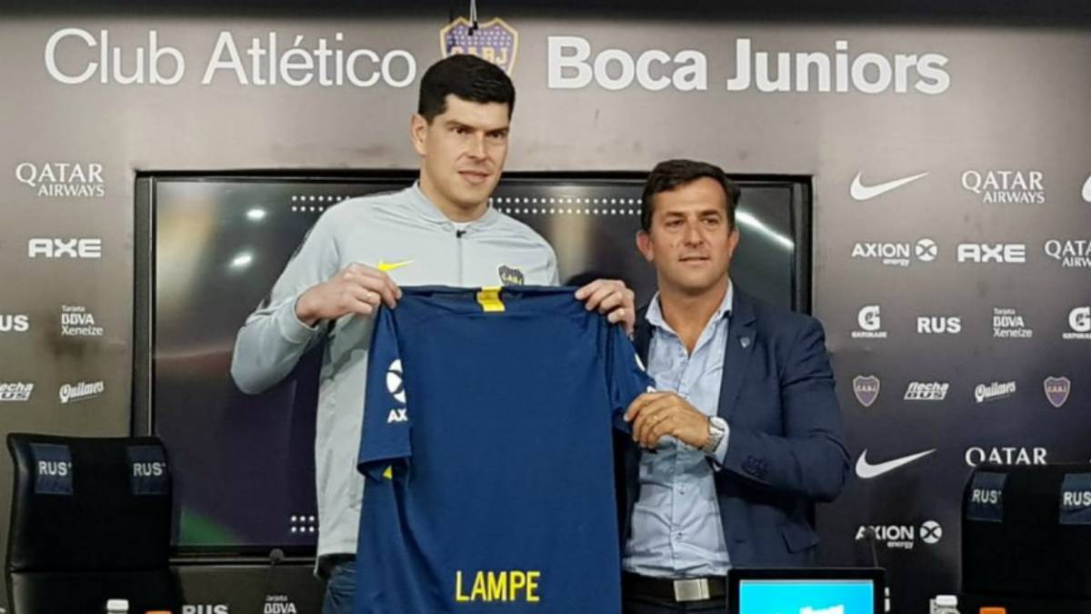 Lampe se presentó en Boca “cargado de ilusión”