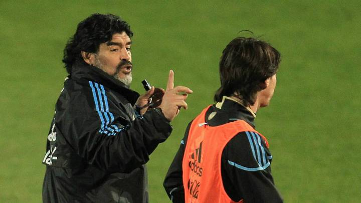 La relación amor-odio de Maradona con Leo Messi