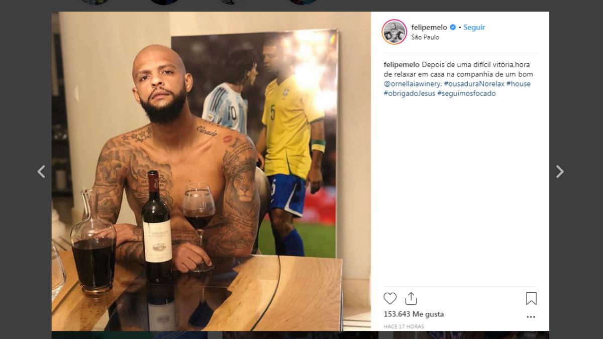 Felipe Melo mandó a enmarcar el día que encaró a Lio Messi