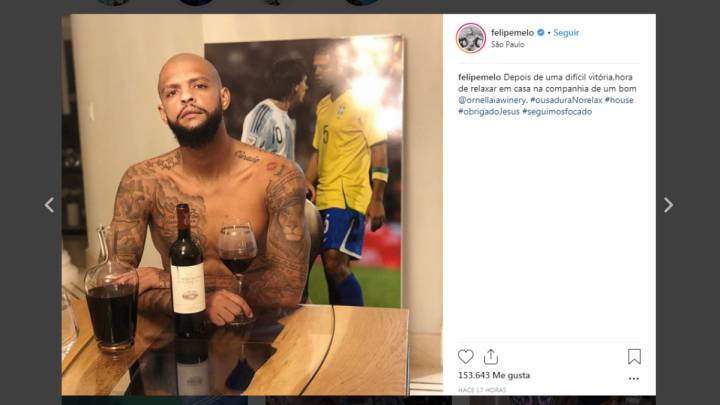 Felipe Melo, orgulloso de encararse con Messi