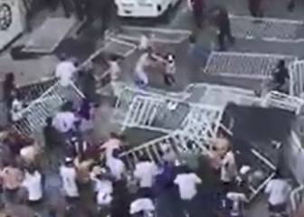 Lamentable pelea entre la barra de All Boys y la policía