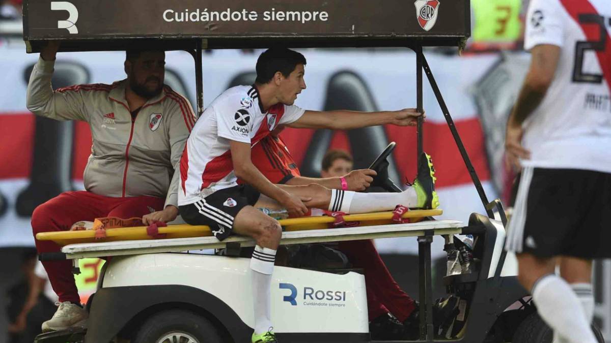 El mediocampista de River se hizo los estudios en el Centro Rossi y se confirmó que padece una distensión en el isquiotibial izquierdo.