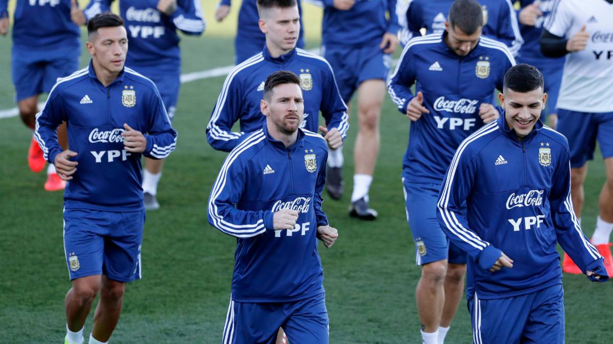 Messi entrena en Valdebebas