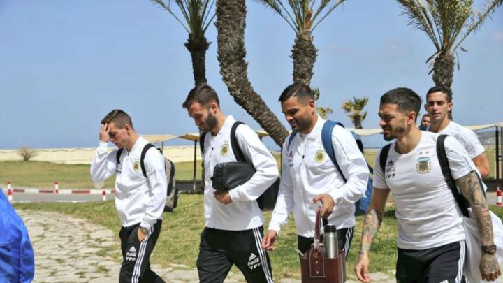 Argentina, sin Messi, ya se encuentra en Tánger