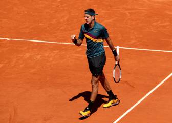 Del Potro carbura en Roland Garros y deja fuera a Jarry