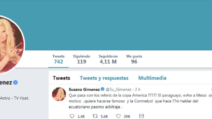 La famosa conductora y la cantante salieron al cruce durante el encuentro por el tercer puesto de la Copa América.