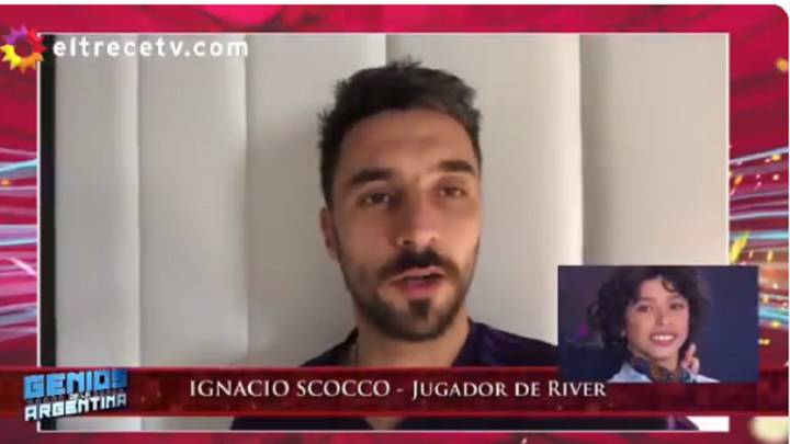 El delantero de River le envió un video a un participante de "Genios de la Argentina" y el nene quebró en llanto.