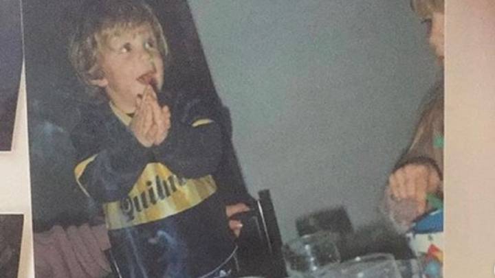 ¡Desde la cuna! La foto de Franco Soldano de chiquito con la camiseta de Boca