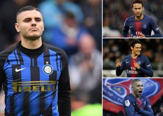 Icardi completa una delantera galáctica de 341 goles