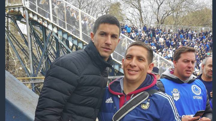 Nacho Fernández estuvo en la presentación de Maradona en Gimnasia