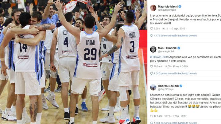 De Macri a Ginóbili, todos los mensajes para la Selección argentina de básquet