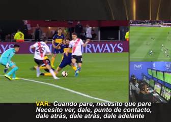 Así se definió con el VAR que había penal para River