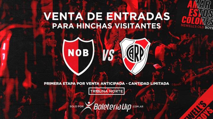 Newell's anunció que hinchas de River podrán ir a Rosario