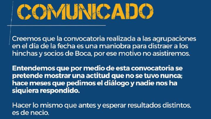 Beraldi tampoco irá a la reunión de Angelici