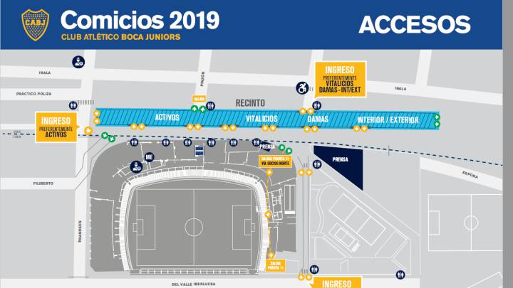 Cortes de tránsito y accesos para las elecciones de Boca