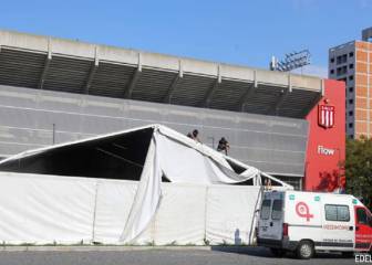 El estadio de Estudiantes se convierte en hospital de campaña