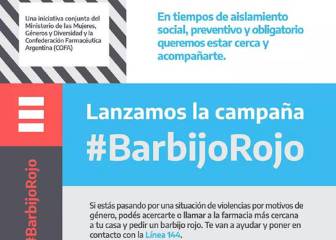 Barbijo rojo: el