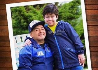 Tarde de padre e hijo: el tierno mensaje de Diego Maradona junto a Dieguito Fernando