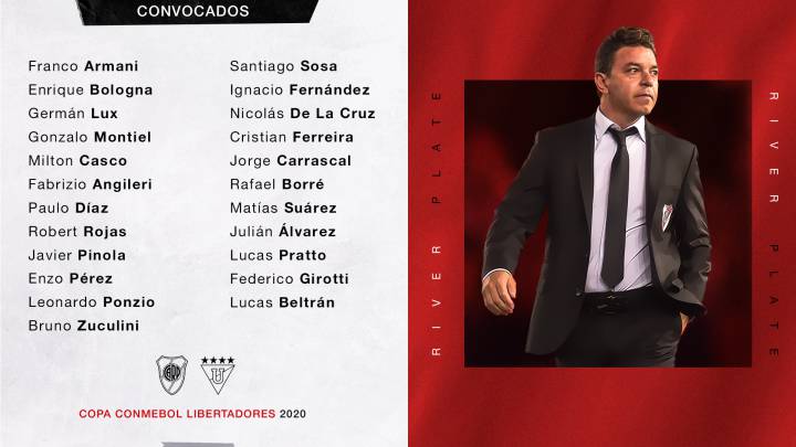 Gallardo definió los 23 nombres para enfrentar a Liga de Quito