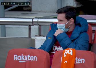 Messi, irreconocible: con mascarilla y... ¡en el banquillo!