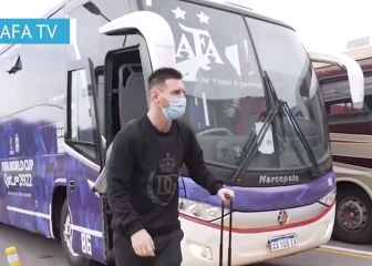 La llegada de Messi a Ezeiza