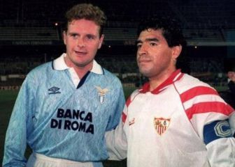Gascoigne a Maradona, antes de un Sevilla-Lazio: