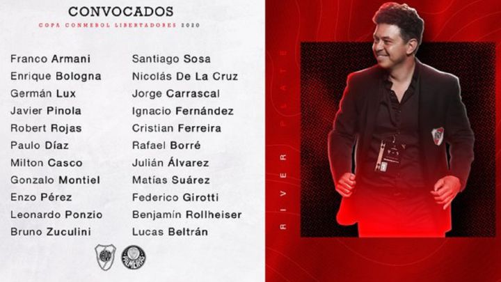 Con Casco en la lista, River piensa en Palmeiras