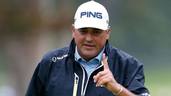 Ángel 'Pato' Cabrera durante la última jornada del Northern Trust Open 2015 en el Riviera Country Club de Pacific Palisades, California.
