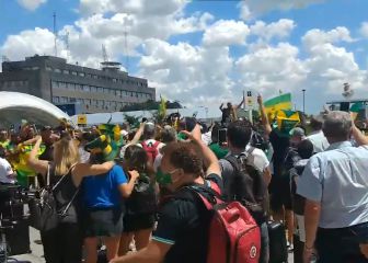 ¡Locura con el Halcón! Así recibió la hinchada a los campeones