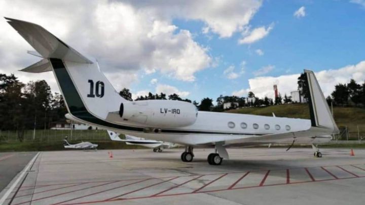 Así es el avión de Messi en el que viajó Alberto Fernández a México