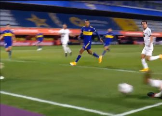 Conexión colombiana en Boca: Cardona, Fabra y Villa para el segundo gol del partido