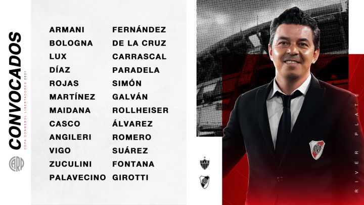 Gallardo dio a conocer la lista de convocados para la revancha contra Atlético Mineiro, en la que figuran tanto Fabrizio Angileri como Nicolás De La Cruz.