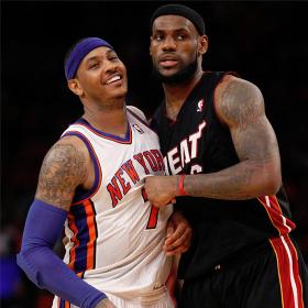 Miami vence en el duelo entre LeBron y Melo Anthony Miami vence en el duelo entre LeBron y Melo Anthony