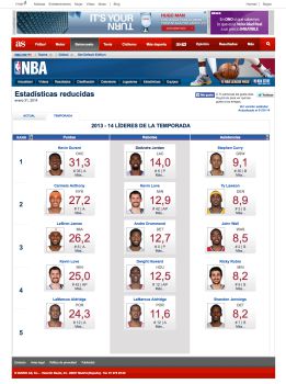 AS se convierte en la página oficial de la NBA en España