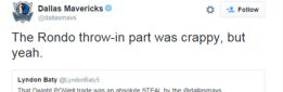 El Twitter de Dallas se acuerda de Rondo: "Fue una mierda"