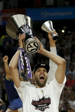 Reto conseguido. Felipe Reyes levantó su primera Euroliga el pasado mes de mayo en Madrid.