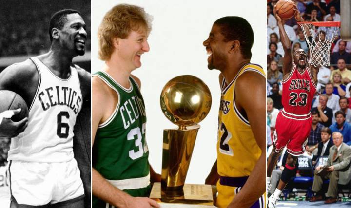 Bill Russell, Magic Johnson, Larry Bird, Michael Jordan... Los líderes estadísticos de los Playoffs NBA