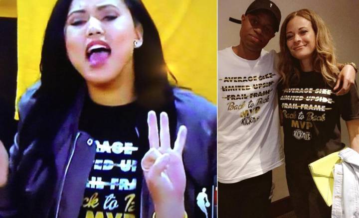 Las camisetas de Sonya y Ayesha para animar al MVP Curry