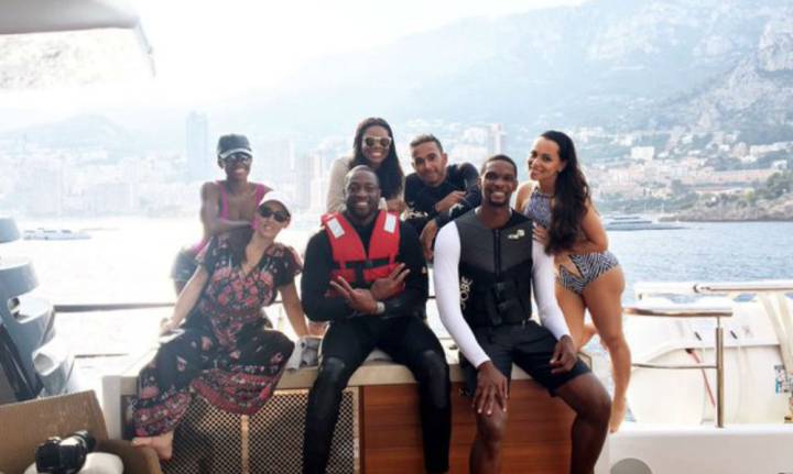 Bosh y Wade, de vacaciones en Mónaco con Lewis Hamilton