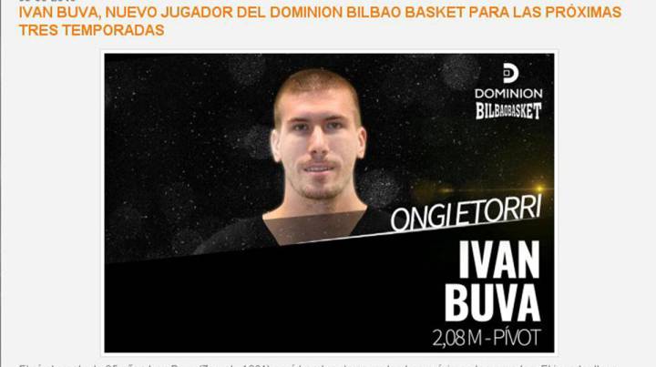 El Bilbao Basket ficha al pívot croata Ivan Buva por tres años