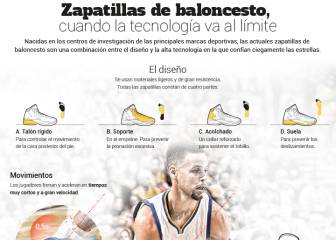 'Caso Zion': gráfico explicativo de las zapatillas de baloncesto