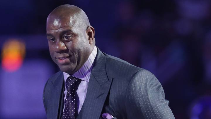 Earvin "Magic" Johnson, durante el reciente All Star Game de la NBA.
