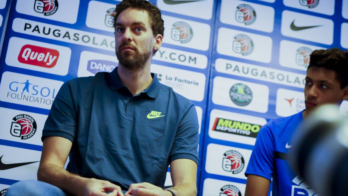 Pau Gasol, durante la presentación de su campus.